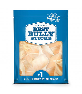 Best Bully Sticks Prime Thick-Cut Cow Ear Dog Chews (12 Pack), Sourced from All-Natural, Free-Range, Grass-Fed Cattle, No Hormones, Additives or Chemicals - Hand-Inspected and USDA/FDA Approved