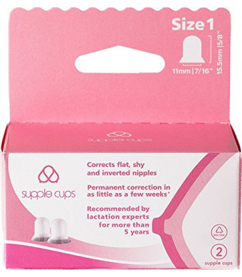 Supple Cups for flat, shy and inverted nipples (Size 1)
