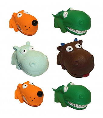 Multipet Mini Latex Animals Dog Toy Assorted Colors