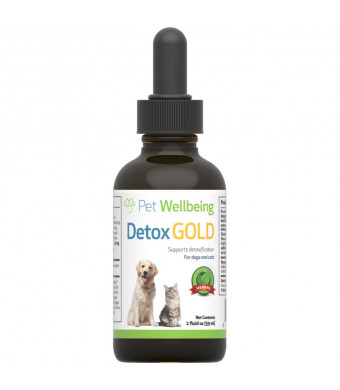 Pet Wellbeing Detox Gold for Dogs - Natural Detoxification Support for Dogs - 2 Ounce (59ml)