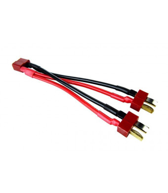 T Plug Parallel Battery Connector Cable Deans Style Parallel Y-Harness For RC LiPo Battery Male and Female Connectors