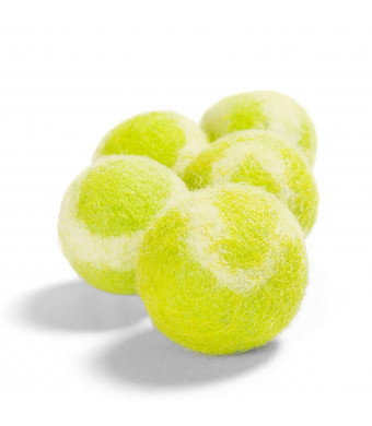 TennisWools - All Natural Cat Toys and Tennis Balls For Small Dogs - 5 Pack - 100% merino wool