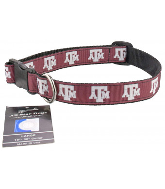 Texas AandM Aggies Ribbon Dog Collar