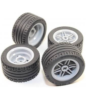 LEGO 8pc Technic Wheel and Tire SET (Mindstorms nxt ev3 tyre) 56145 44309