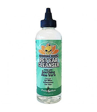 New All Natural Pet Ear Cleaner for Dogs and Cats | Eucalyptus and Aloe Vera Cleaning Treatment for Ear Mites Yeast Infection Fungus and Odor | Gentle Solution Cleanser for Ears - 1 Bottle 8oz (240ml)