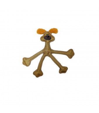 Multipet 43322-1 Skele-Ropes Animals Toy, Dog, 15", Tan