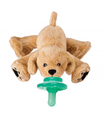 Nookums Paci-Plushies Retriever Buddies - Pacifier Holder (Plush Toy Includes Detachable Pacifier, Use with Multiple Brand Name Pacifiers)