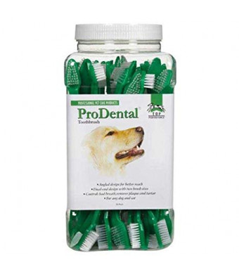 Top Performance ProDental Dual-End Toothbrushes - Convenient Toothbrushes for Cleaning Pets' Teeth, 50-Pack by Top Performance