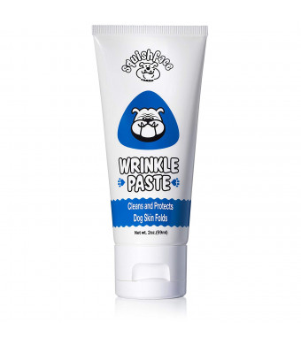 Squishface Wrinkle Paste - Cleans Wrinkles, Tear Stains and Tail Pockets - 2 Oz, Anti-Itch, Great for Bulldogs, Pugs and Frenchies