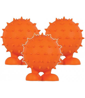 (3 Pack) JW Spiky Cuz Assistant Toy, Medium, Multicolor - Colors May Vary