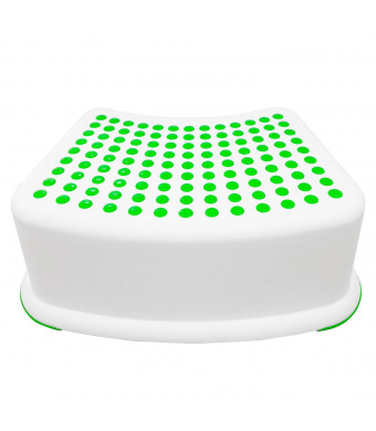 Kids Green Step Stool - Great For Potty Training, Bathroom, Bedroom, Toy Room, Kitchen, and Living Room. Perfect For Your House