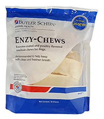 Butler Enzy Oral Care Chews for Dogs 26-50 lbs - 30 Chews