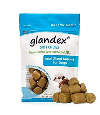 Glandex Soft Chews Anal Gland Fiber and Probiotic Digestive Supplement for Dogs