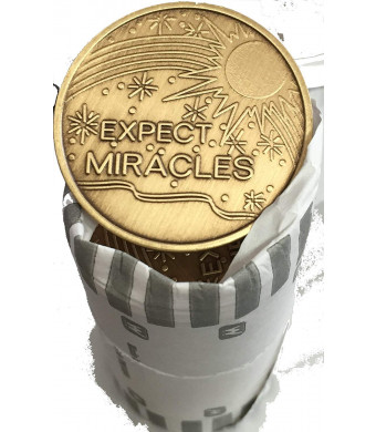 Bulk Lot of 25 Expect Miracles Bronze Medallions Chip Wholesale Set