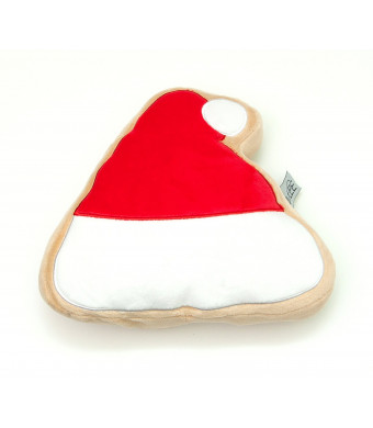Midlee Christmas Sugar Cookie Plush Dog Toy (Santa Hat, Small)