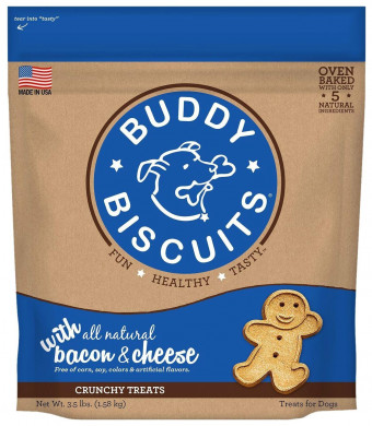 Buddy Biscuits Original Oven Baked Treats With Bacon and Cheese - 3.5 Lb., 1 Piece