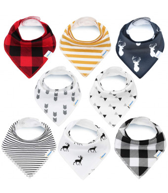 KiddyStar Bandana Baby Bib Set, Drool Bibs for Boys and Girls, Baby Shower Gift for Newborns, Organic Cotton, Soft and Absorbent, Stylish and Unisex, Drooling and Teething, Bandana Bibs (Bandana Bibs)