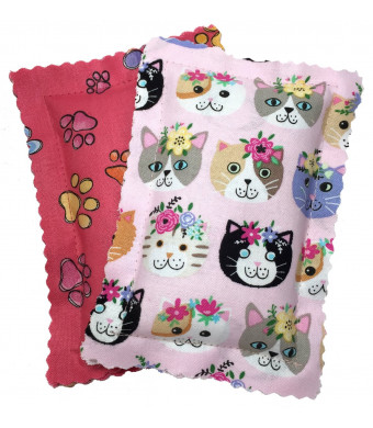 Johnson Pet Products Catnip Pillows Two Pack Pinks Handmade in The USA