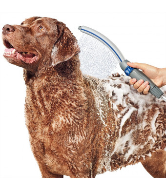 Waterpik PPR-252 Pet Wand Pro Dog Shower Attachment 13", Blue/Grey System for Fast and Easy Bathing