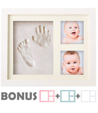 Baby Handprint Kit |NO MOLD| Baby Picture Frame, Baby Footprint kit, Perfect for Baby Boy gifts,Top Baby Girl Gifts, Baby Shower Gifts, Newborn Baby Keepsake Frames