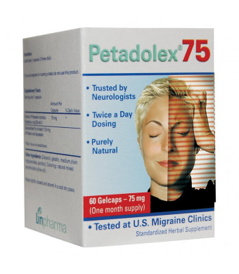 Petadolex 75 mg patented PA-free butterbur root extract - 1 Bottle