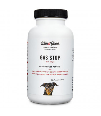Well and Good Gas Stop Dog Tablets, 60 count