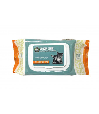 Multipet 68502 100 Count Groom Genie Sensitive Clean Pet Wipes Soft Pack