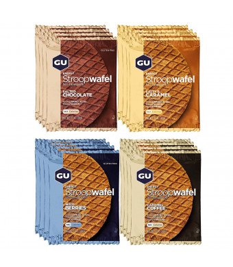 GU Energy Stroopwafel Sports Nutrition Waffle, Assorted Flavors, 16-Count