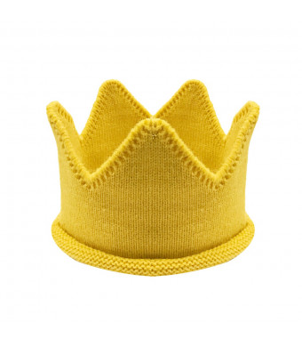 Wrapables Baby Boy and Girl Birthday Party Knitted Crown Headband Beanie Cap Hat
