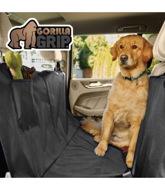 Gorilla Grip Original Durable Slip-Resistant Dog Car Seat Protector Cover for Pets, Durable, Universal Fit Pet Protectors for Cars, Trucks, SUV, Underside Grip, Waterproof (Black)