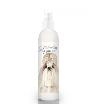 The Blissful Dog Shine-On + Sheen Coat Spray, All Natural Leave in Conditioner and Detangler for Your Dog