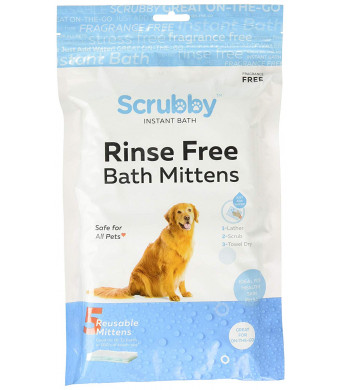 ScrubbyPet No Rinse Pet Wipes- Use Pet Bathing, Pet Grooming Pet Washing, Simple to Use,Just Lather, Wipe, Dry. Excellent Sensitive Skin. The Ideal Pet Wipes Bathing Your Pet Dog Cat