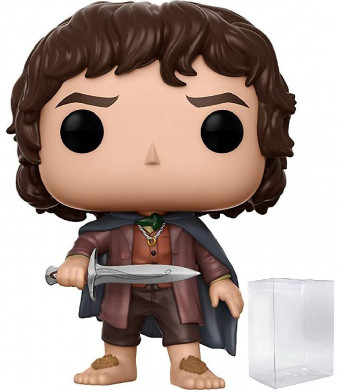 Funko Pop! Movies: The Lord of the Rings - Frodo Baggins #444 Vinyl Figure (Bundled with Pop BOX PROTECTOR CASE)