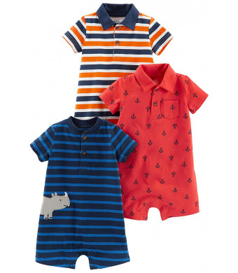 Simple Joys by Carter's Baby Boys' 3-Pack Rompers