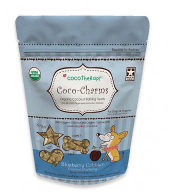 CocoTherapy Coco-Charms Training Treats  Blueberry Cobbler, (1 pouch), 5 oz.