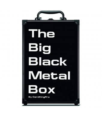 The Big Black Metal Box (PRO Edition) | Case is Suitable for Magic The Gathering, MTG, Cards Against Humanity Etc (Game Not Included) | Includes 8 Dividers | Fits up to 2500 Loose Unsleeved Cards