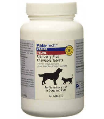 Pala-Tech Cranberry Plus 60 Chewable Tablets for Dogs and Cats