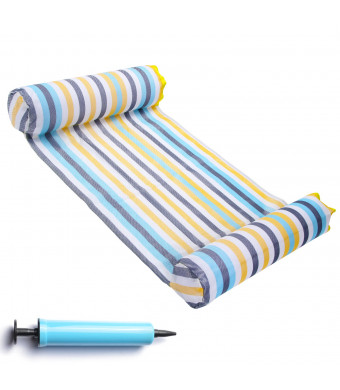 FindUWill Hammock Float Portable Swimming Pool Lounger with Inflatable Water Pillow (Colorful)