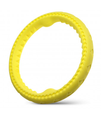 Fluffy Paws Dog Chewing Ring, Soft Durable Rubber Ring, Chewing Biting Chasing Training Pet Toy for Small and Medium Dog Puppy