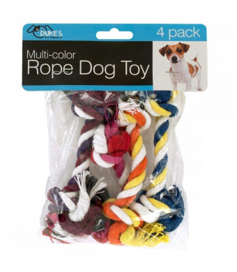 Multi-Color Rope Dog Toy 4 piece Set