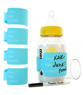 The Original Write and Reuse Baby Bottle Labels for Daycare - Available in 11 Colors