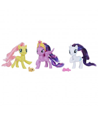 My Little Pony Toy Twilight Sparkle, Rarity and Fluttershy 3-Pack, Intro to Friendship is Magic, Ages 3 and Up