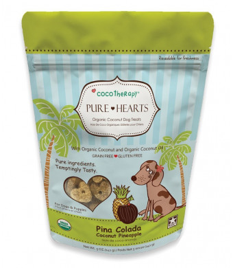 Cocotherapy Pure Hearts Coconut Cookies  Pina Colada (Pineapple Coconut), (1 Pouch), 5 Oz.
