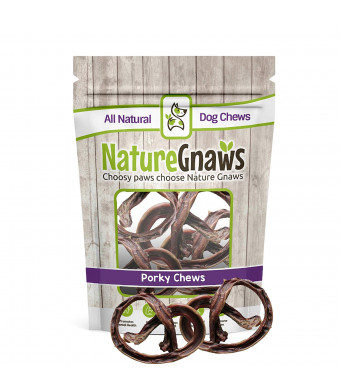 Nature Gnaws Porky Pretzels - 100% Natural Dog Chews for Small Dogs