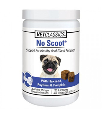 Vet Classics No Scoot for Dogs Soft Chews 120 Count Jar