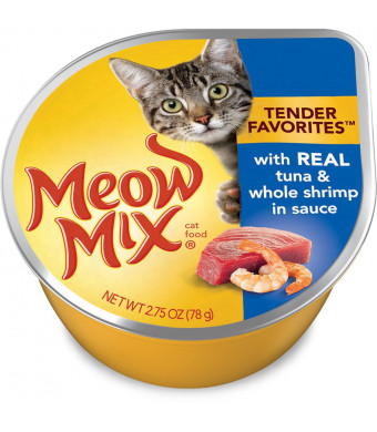 Meow Mix Tender Favorites Wet Cat Food Tuna and Shrimp