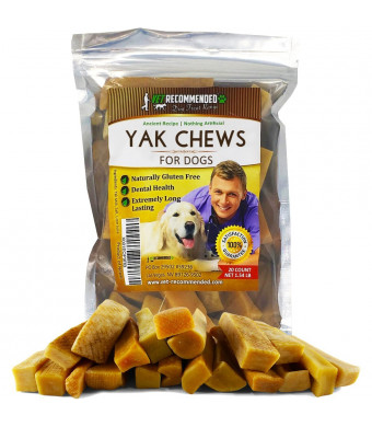 Vet Recommended New Yak Chew - Dog Chews Long Lasting - The 100% Natural Healthy Dog Chew - Extreme Long Lasting Cheese Chew Made from Himalayan Yak Milk.
