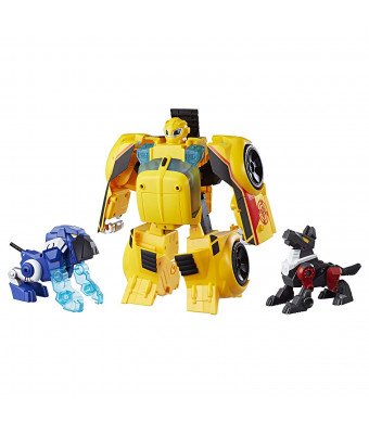 Playskool Heroes Transformers Rescue Bots Bumblebee Rescue Guard 10-Inch Converting Toy Robot Action Figure, Lights and Sounds, Toys for Kids Ages 3 and Up