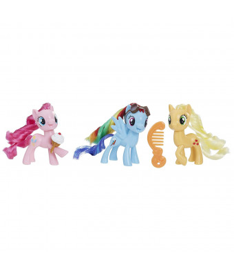 My Little Pony Toy Rainbow Dash, Pinkie Pie and Applejack 3-Pack, Intro to Friendship is Magic, Ages 3 and Up