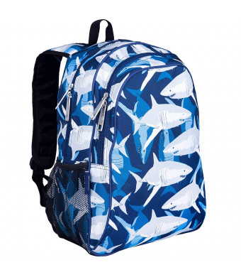 Wildkin 15 Inch Backpack, Extra Durable Backpack with Padded Straps and Interior Moisture-Resistant Lining, Perfect for School or Travel  Sharks